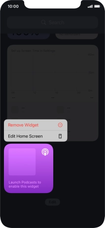 Press Remove Widget.