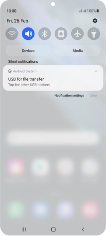 Press Tap for other USB options..