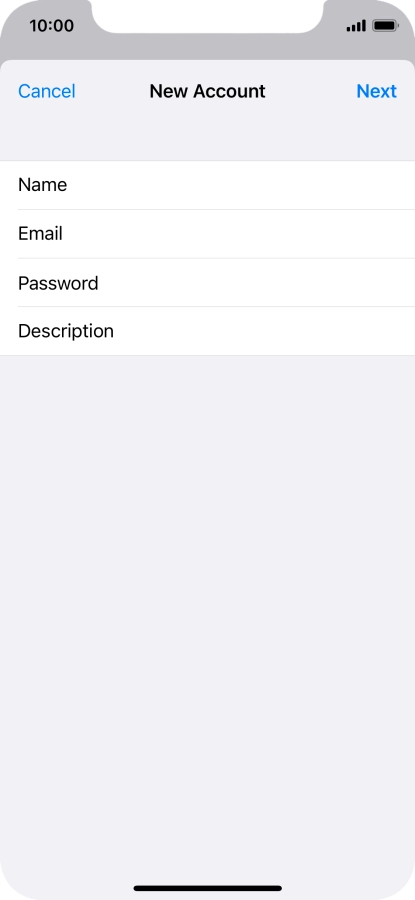 Press Description and key in the required name.