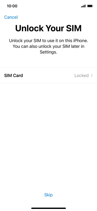 Press SIM Card.