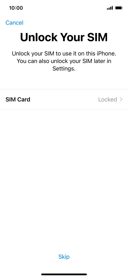 Press SIM Card.