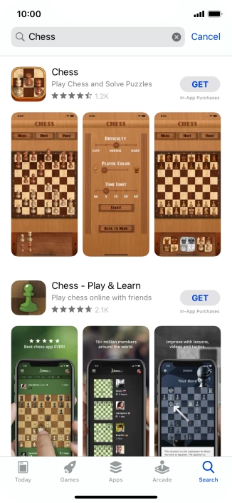 Press the required app.