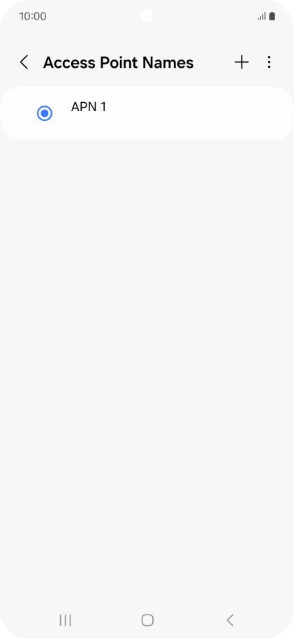 Press the new data connection icon.