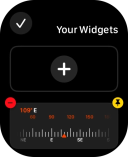Press the unpin widget icon on the required widget to unpin it from the top of the stack.