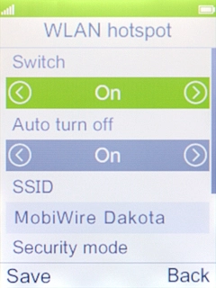 Select On to turn on the function. Select On to turn on the function.