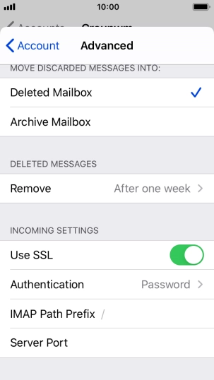 Press the indicator next to 