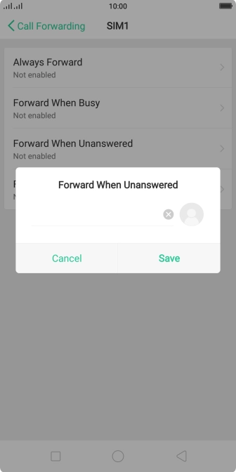 Key in +61414121121 and press Save.