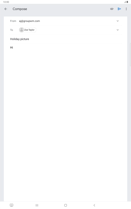 Press the attachment icon.