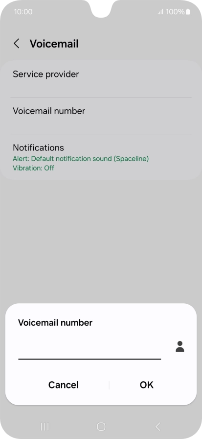 Key in +61414121121 and press OK.