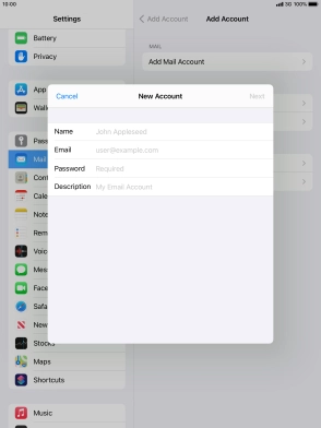 Press Name and key in the required sender name.
