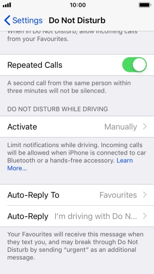 Press the indicator next to 
