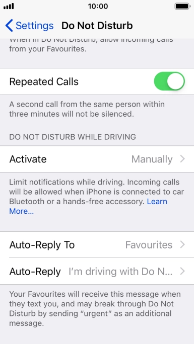 Press the indicator next to 