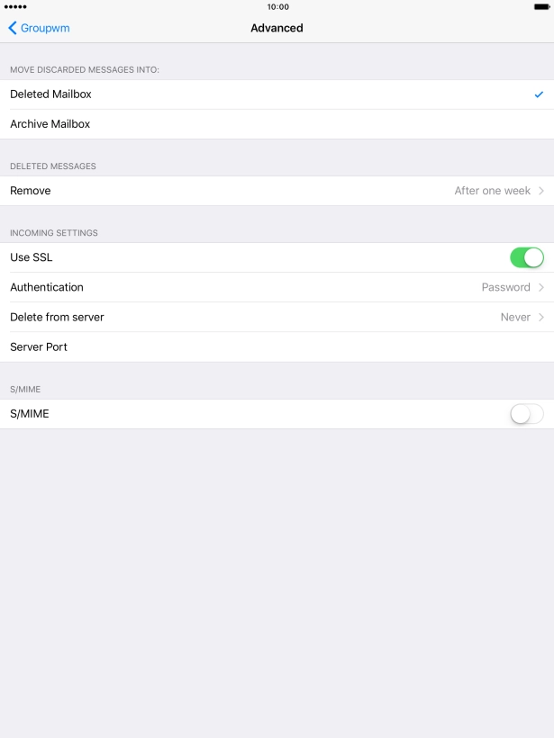 Press the indicator next to 