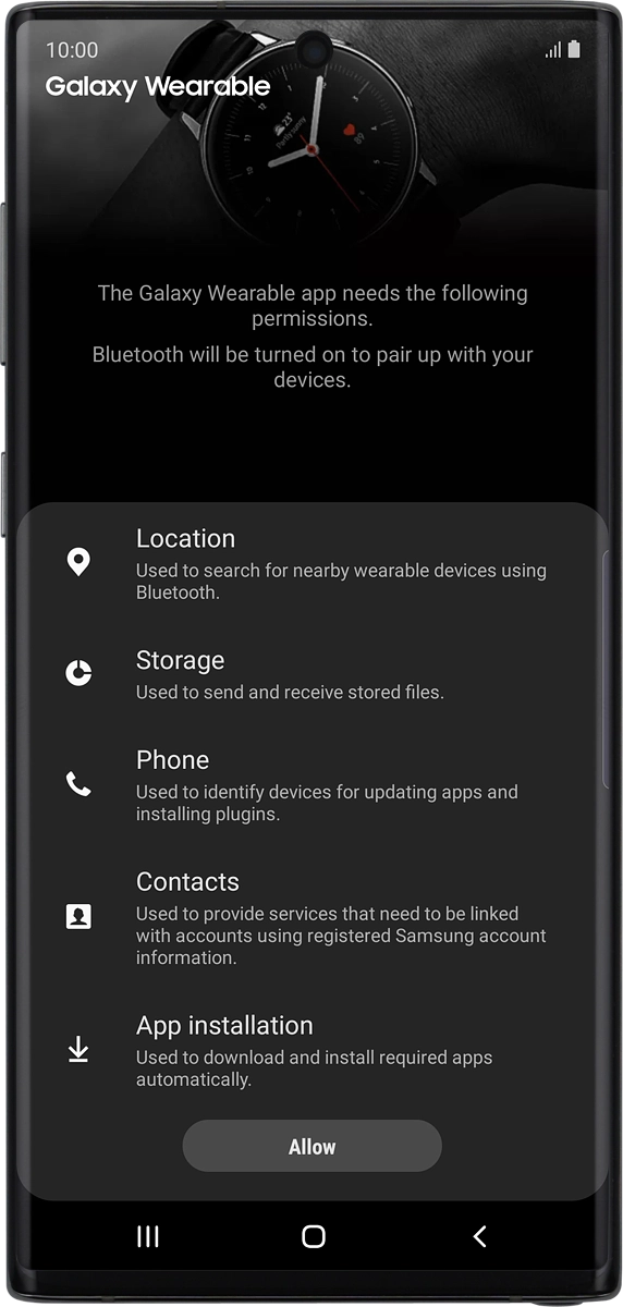On your phone: Press Allow.