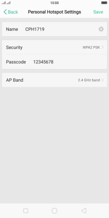 Press the field next to 