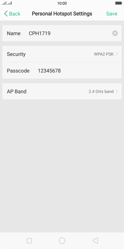 Press the field next to 