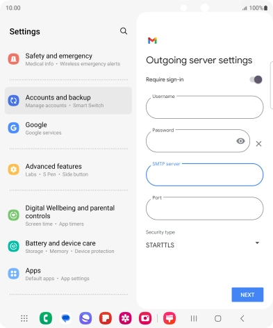 Press the field below 