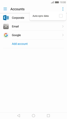 Press Auto-sync data to turn the function on or off.