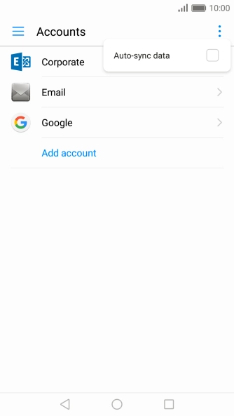 Press Auto-sync data to turn the function on or off.