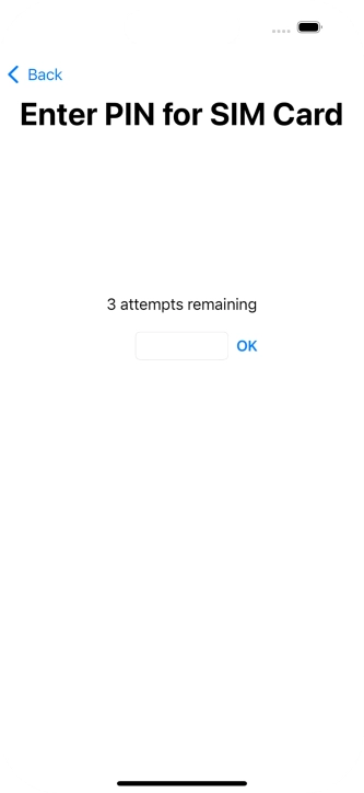 If your SIM is locked, key in your PIN and press OK.