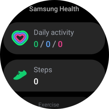 Under Daily activity, you can see how far you are from completing your daily activity goals.