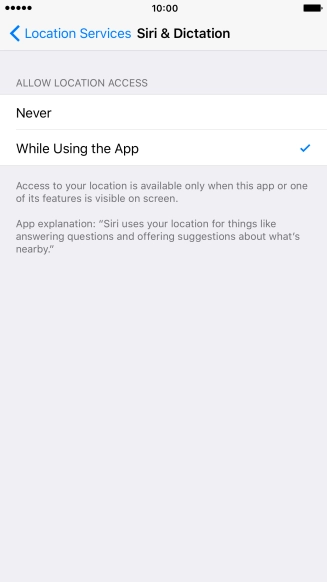 Press Location Services.