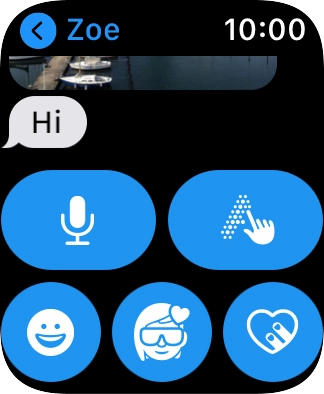 Press the microphone icon and follow the instructions on the screen to record and send the message. Press the microphone icon and follow the instructions on the screen to record and send the message.