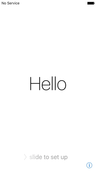 Slide your finger right on the screen.