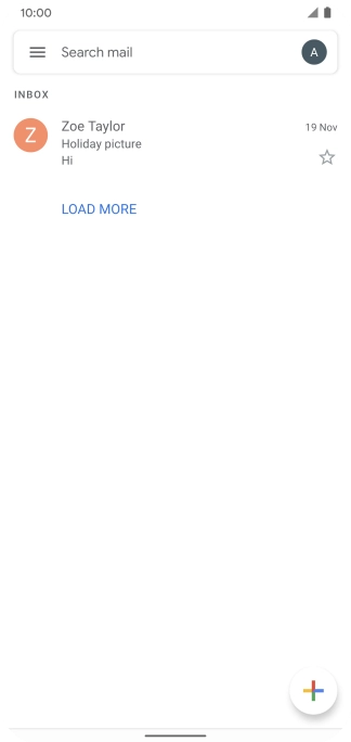 Press the email account icon.