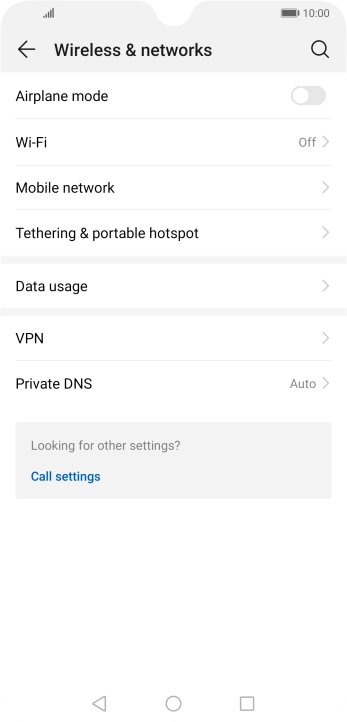 Press Mobile network.