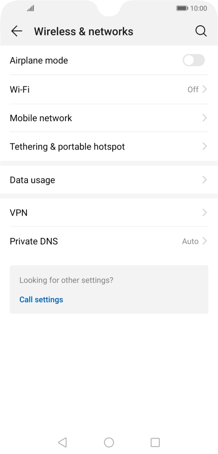 Press Mobile network.