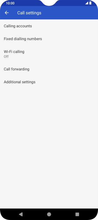 Press Call forwarding.