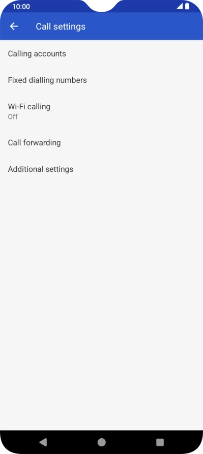 Press Call forwarding.