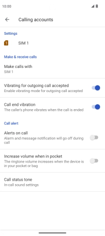Press the name of the SIM. Press the name of the SIM.