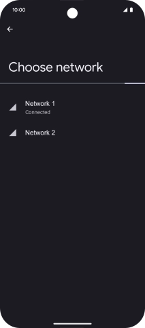 Press the required network.