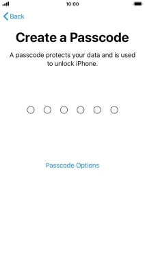 Press Passcode Options.