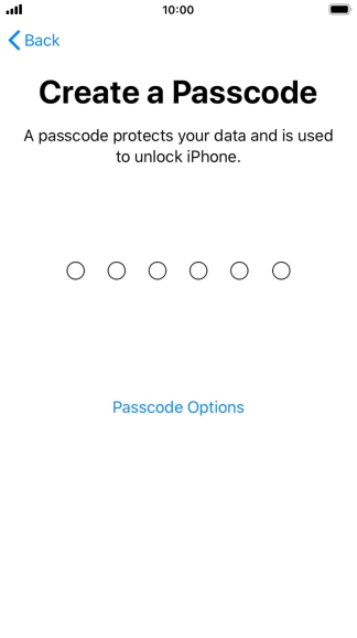 Press Passcode Options.