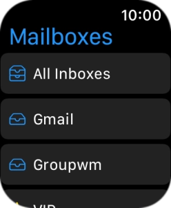 Press the required email account.