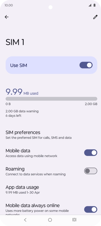 The total data usage is displayed.