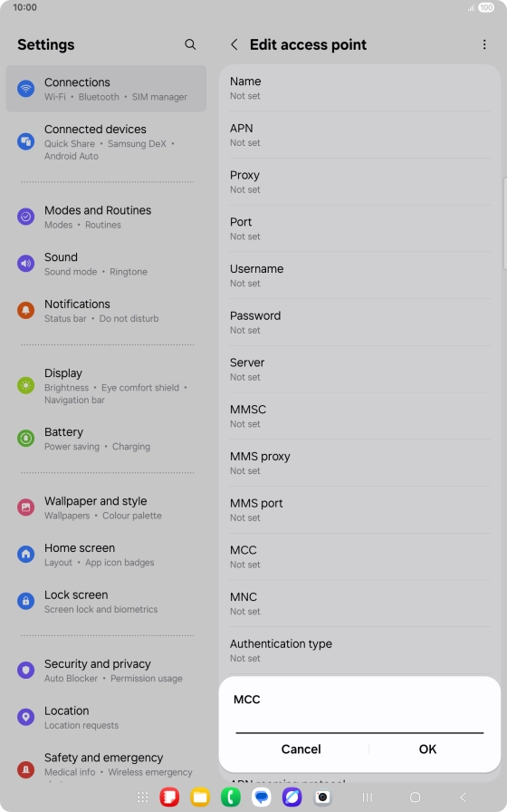 Key in 505 and press OK.