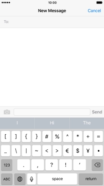 Press ABC to return to text input.