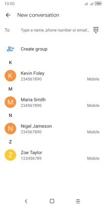 Press the field next to 