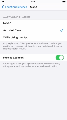 Press the required setting to turn the function on or off.