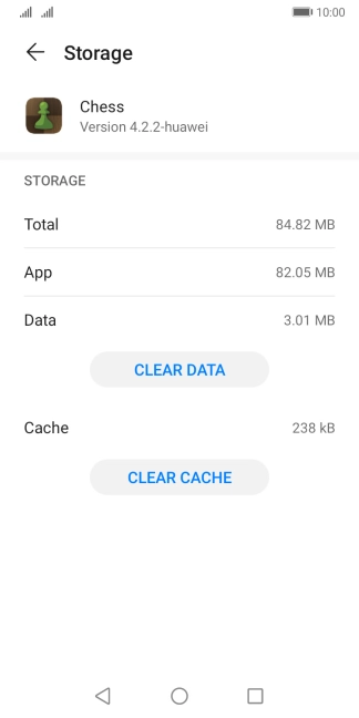 Press CLEAR CACHE.