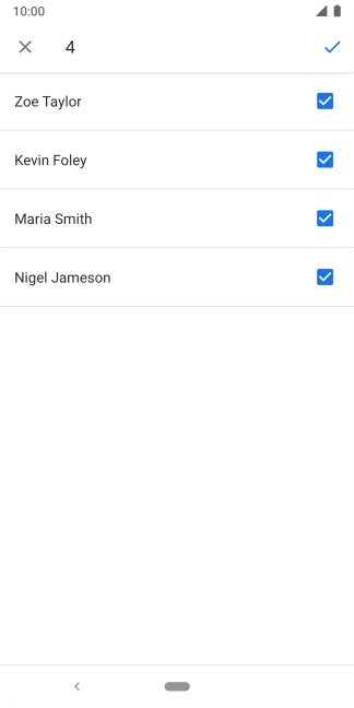 Press the confirm icon.