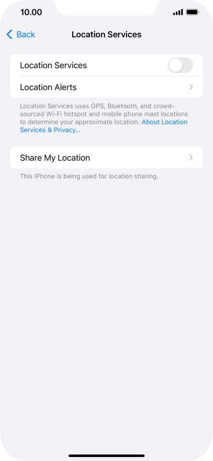 Press the indicator next to 