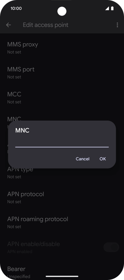 Key in 03 and press OK.