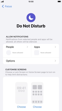 Press People and follow the instructions on the screen to select which contacts you would like to receive calls and notifications from when Do Not Disturb is turned on.