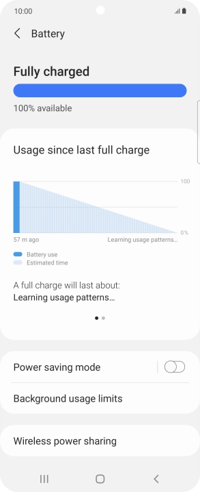 Press Power saving mode.