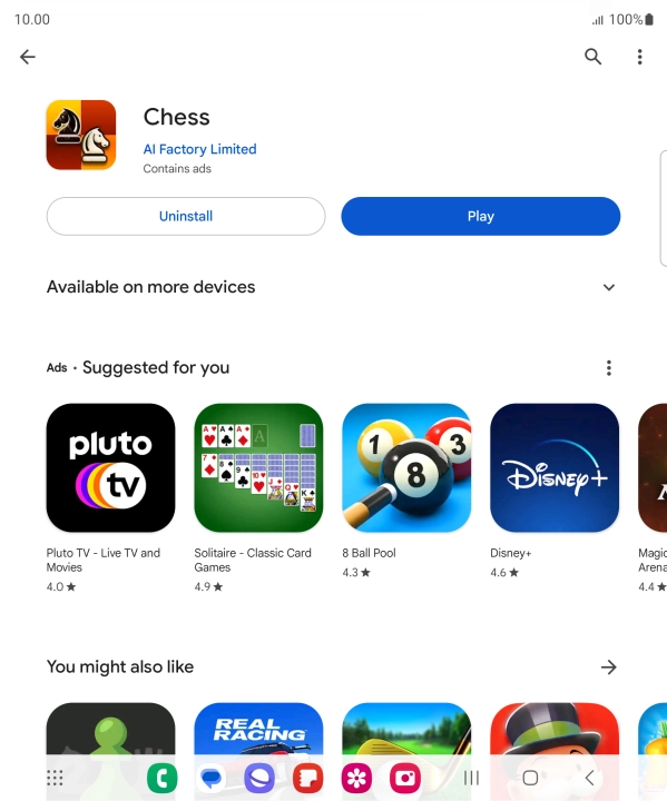 Press the Home key to return to the home screen.